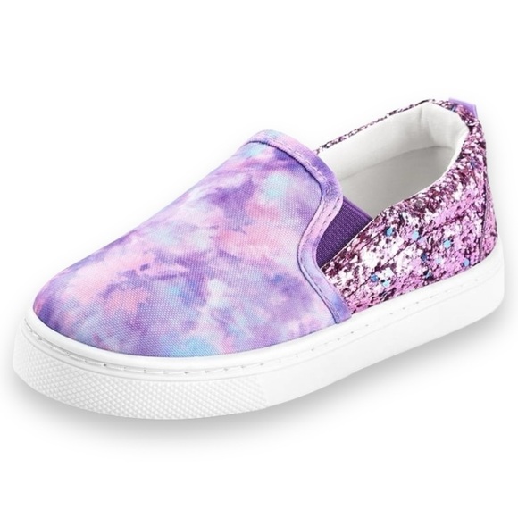 Bocca - Girls Slip on Sneakers Purple Sparkly Canvas Shoes Size 13 - NWOB - Picture 2 of 10